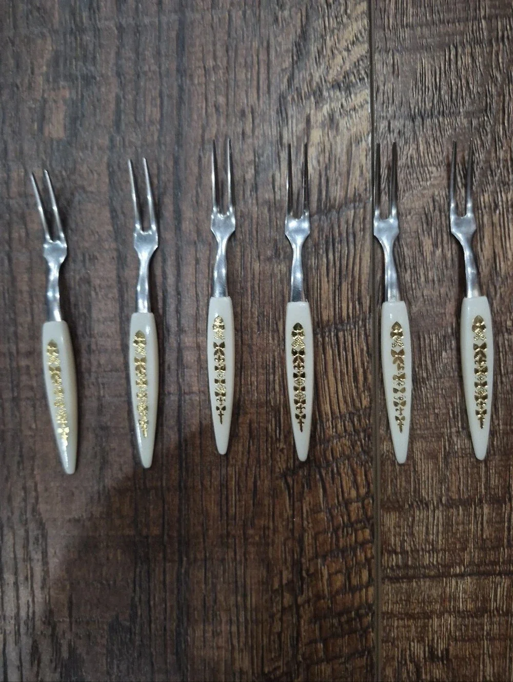 Vintage Mini Fork Set Of 6 Made In Japan MCM Cheese, Relish, Appetizers
